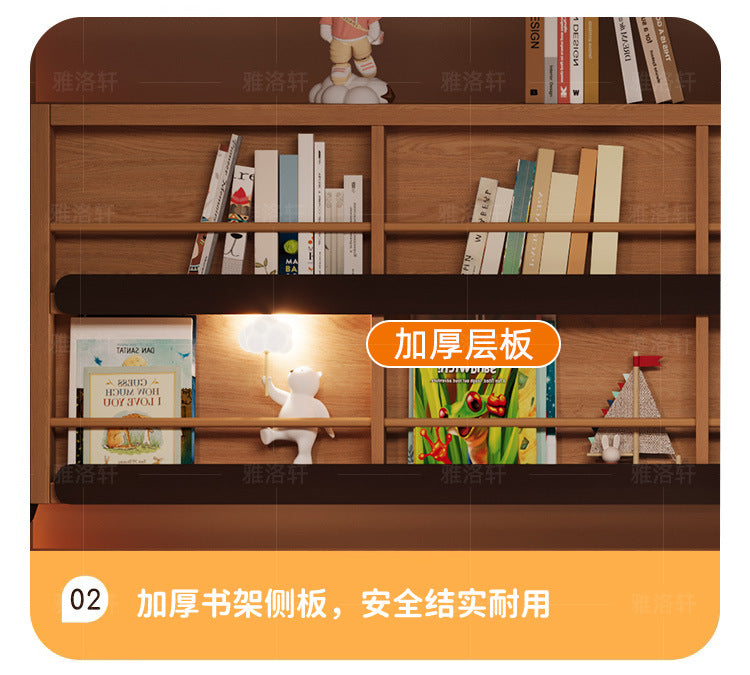 Children's Bed with Integrated Bunk, Space-Saving Bed with Guardrail, Double Tatami, Girl's Treehouse Princess1.35Bunk bed