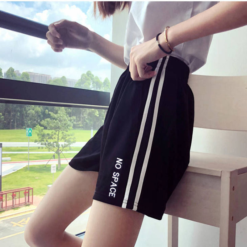 Summer Thin Sports Shorts for Women, Three-Quarter Running Shorts, Loose Casual Korean Style Ultra-Short Hot Pants, Beach Shorts for Outdoor Wear