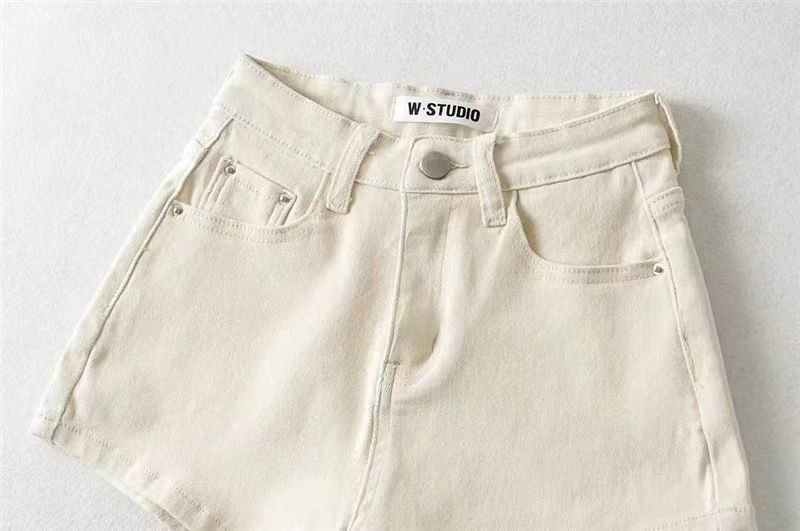 Women's Denim Shorts Summer New Korean Style Stretchy European and American Tight Hip-lifting Petite Spring Versatile Hot Pants Trend