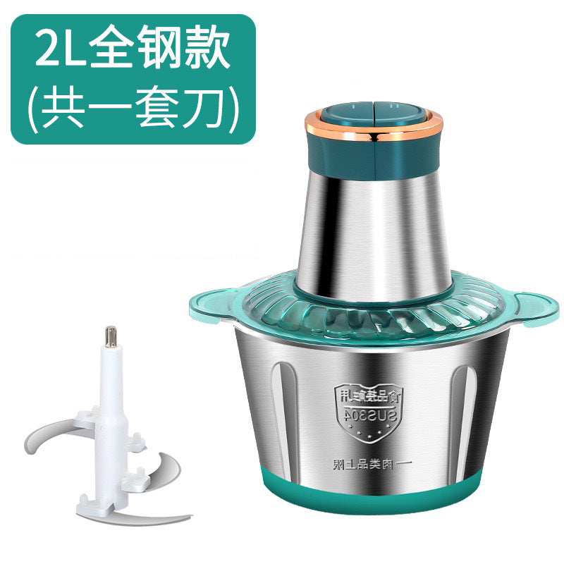 Glass Meat Grinder Household Electric Small Chopper Multi-Functional Kitchen Blender Garlic Paste Meat Mincer Baby Food Processor