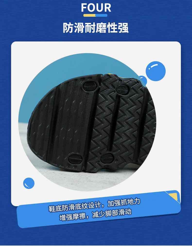 Boys' Fashion Sandals Summer New Children's Velcro Big Kids Student Sports Soft Sole Beach Shoes Non-Slip