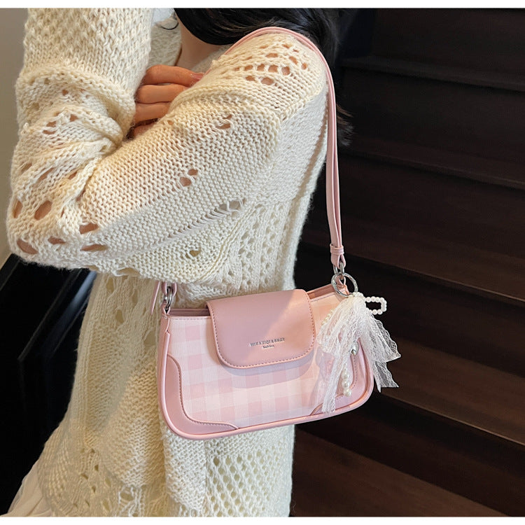 Cross-border high-end trendy underarm bag small square bag for women2025New Handbag Trendy Fashion Versatile Shoulder Bag