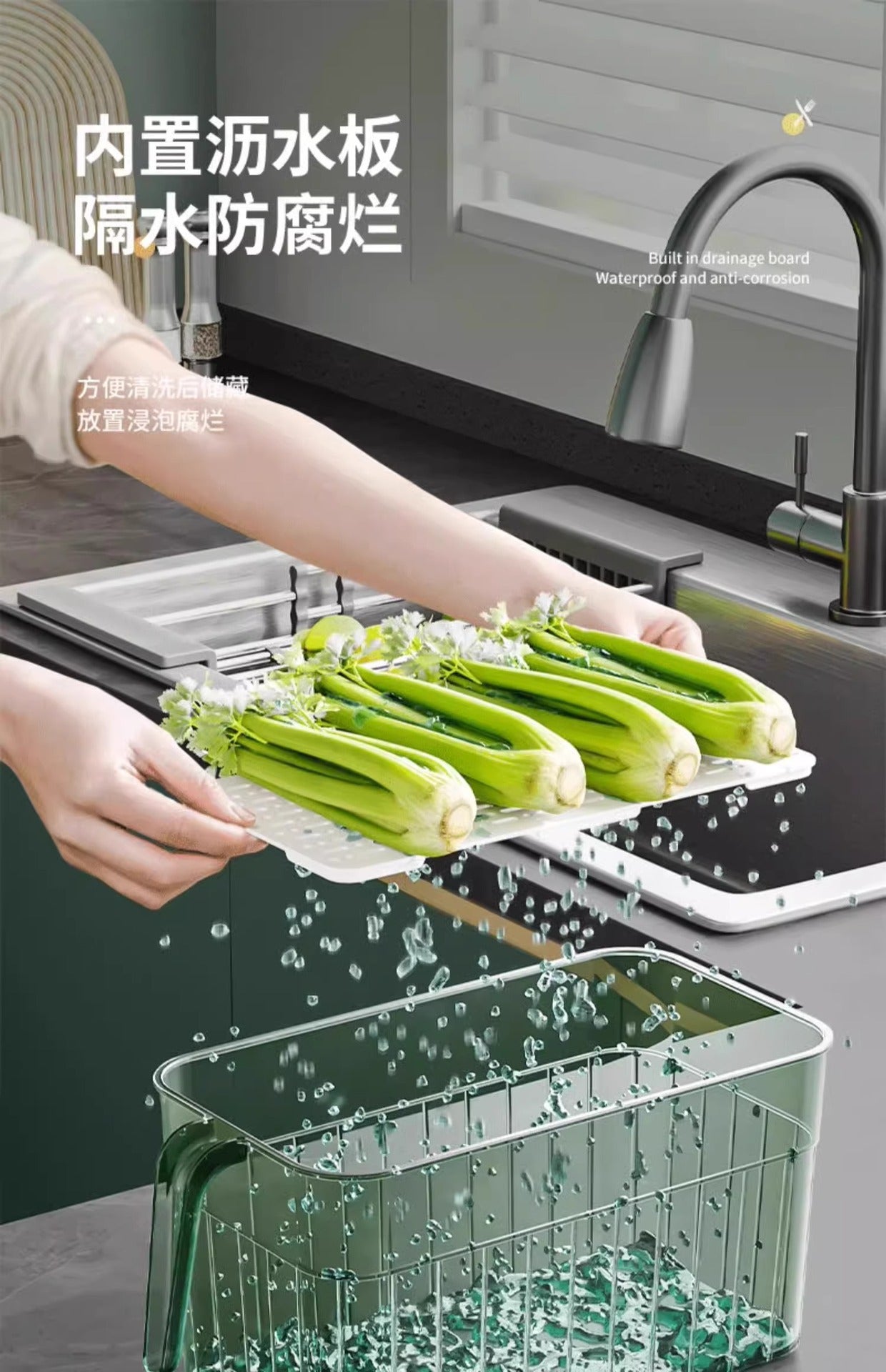 Refrigerator Fresh Storage Box Food Grade Kitchen Special Vegetable Fruit Egg Freezer Storage Organizer Box with Handle