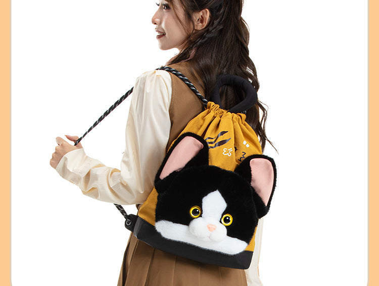 Mousse Rabbit Cartoon Backpack Drawstring Lightweight Plush Backpack Girly Heart Ugly Cute School Bag Cross-Border Foreign Trade Cloth Bag http://detail.1688.com/offer/964264265508.html