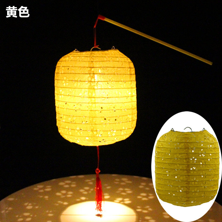 Children's Dance Lantern Festival Stall Handheld Glowing Winter Melon Hollow Paper Lantern Hanfu Photography Prop Ancient Style Lantern