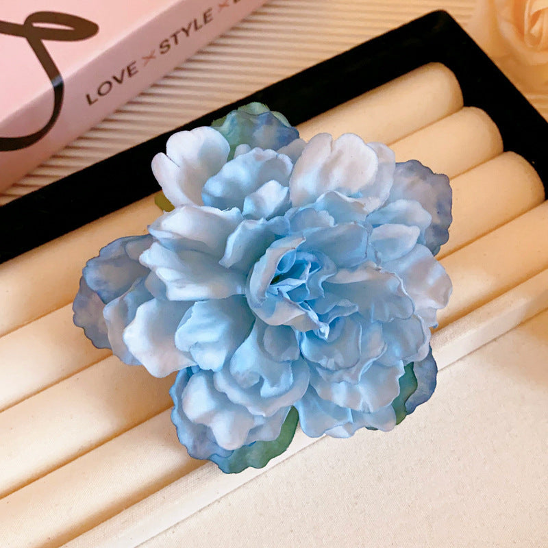 Super Fairy Vacation Style Fabric Flower Hair Clip Side Bangs Broken Hair Duckbill Clip Gentle Atmosphere Versatile Hair Accessory for Women