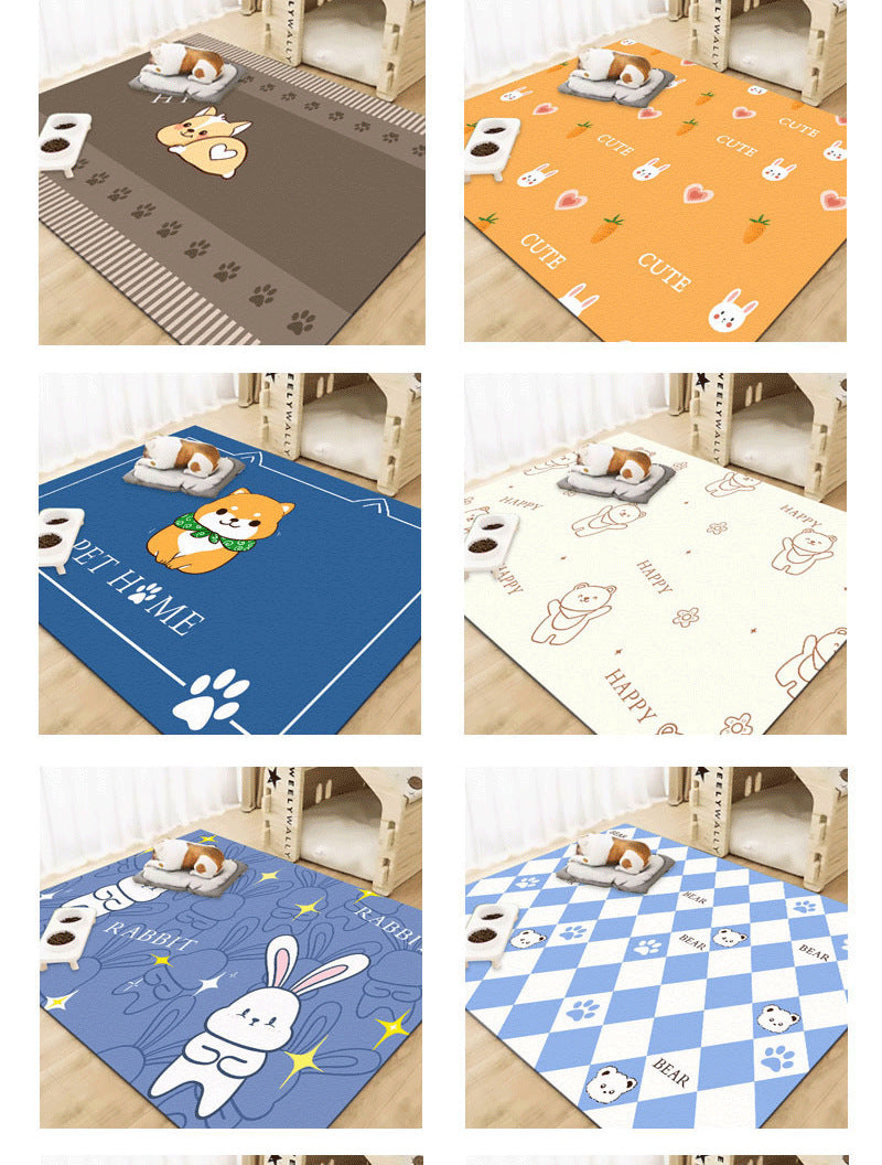Pet wash-free floor mat waterproof and urine-proof pvc Dog Anti-Slip Mat Cooling Dog Fence Dog Cat Leather Floor Mat