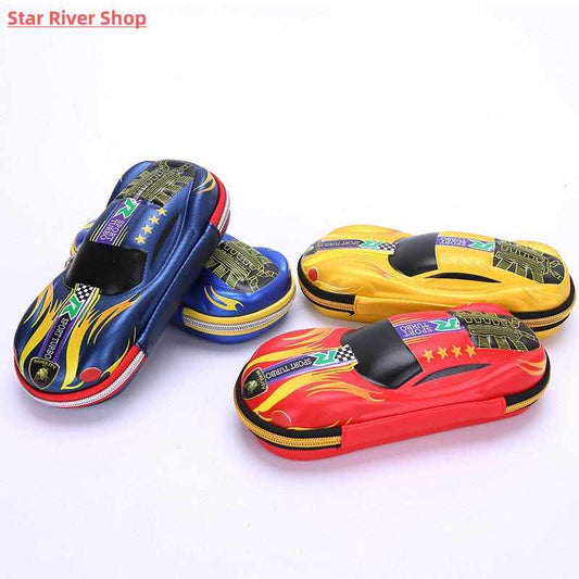 3D Racing car Pencil cases Cartoons school pencil case for c