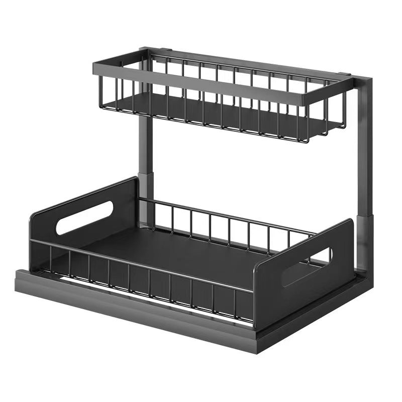 Cross-Border Kitchen Cabinet Storage Rack Under Sink Storage Organizer Pull-Out Drawer Basket Organizer Rack Detachable
