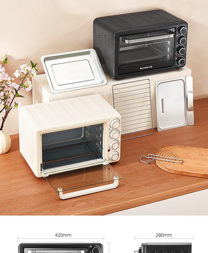 Chigo22Shengduo Knob Electric Oven Household Multi-Functional Baking Dormitory Kitchen Bread Machine Source Factory