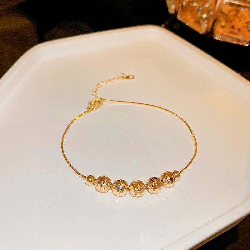Korean Versatile Pearl Bracelet for Women ins Niche Style High-End Titanium Steel Bracelet Couple Bracelets Wholesale