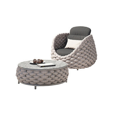 Nordic Courtyard Garden Rattan Sofa Designer Outdoor Open Balcony Leisure Furniture Sales Office Outdoor Rattan Chair