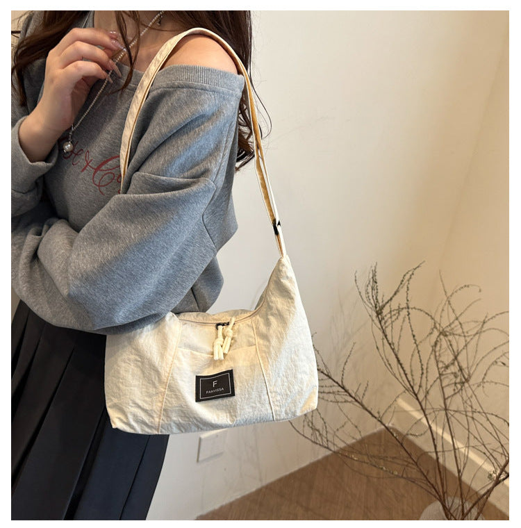 2025New Spring Large Capacity Single Shoulder Crossbody Retro Simple Ruiying Commuter Women's Bag Fashion Casual Tote Bag