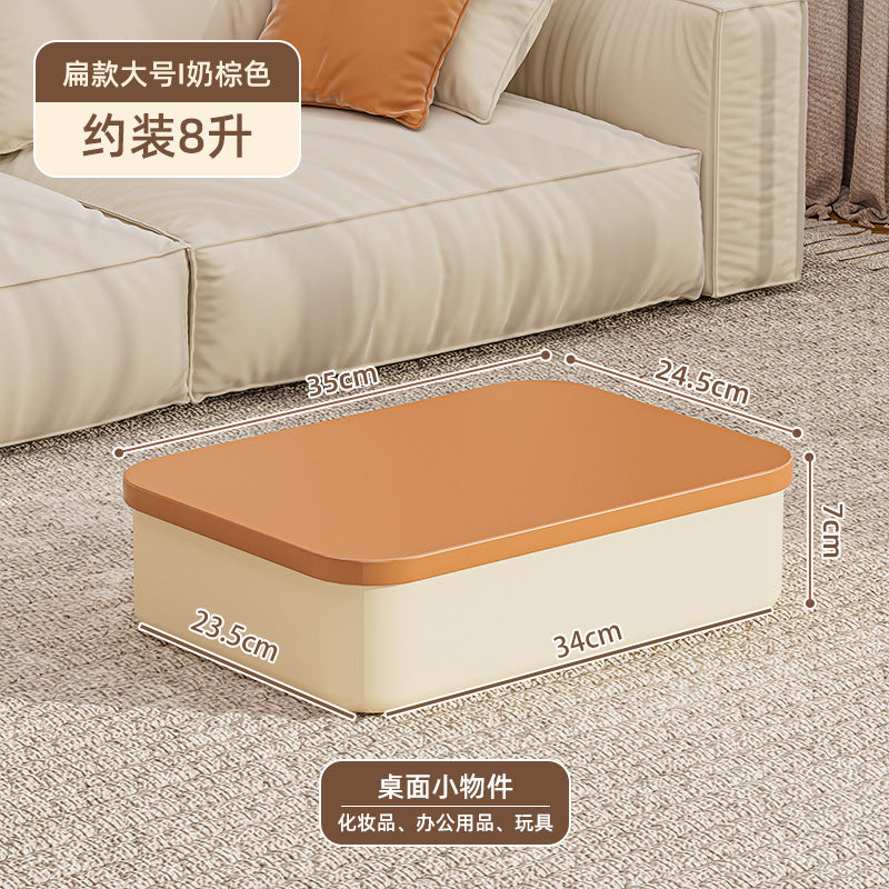 Storage Box with Lid for Household Snacks and Toys, Desktop Organizer, Kitchen Cabinet Plastic Storage Box