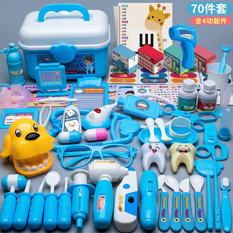 Children's Doctor Toy Set Tools Medical Kit Boys and Girls Pretend Play Nurse Injection Stethoscope Baby