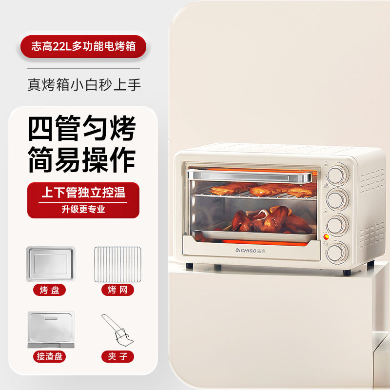 Chigo22Shengduo Knob Electric Oven Household Multi-Functional Baking Dormitory Kitchen Bread Machine Source Factory