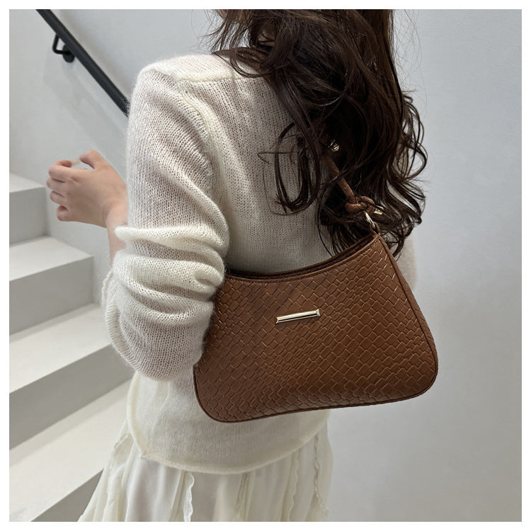 New Commuting Solid Color Underarm Bag Crossbody Bag Simple Fashion Single Shoulder Bag2025Spring Elegant Women's Handbag