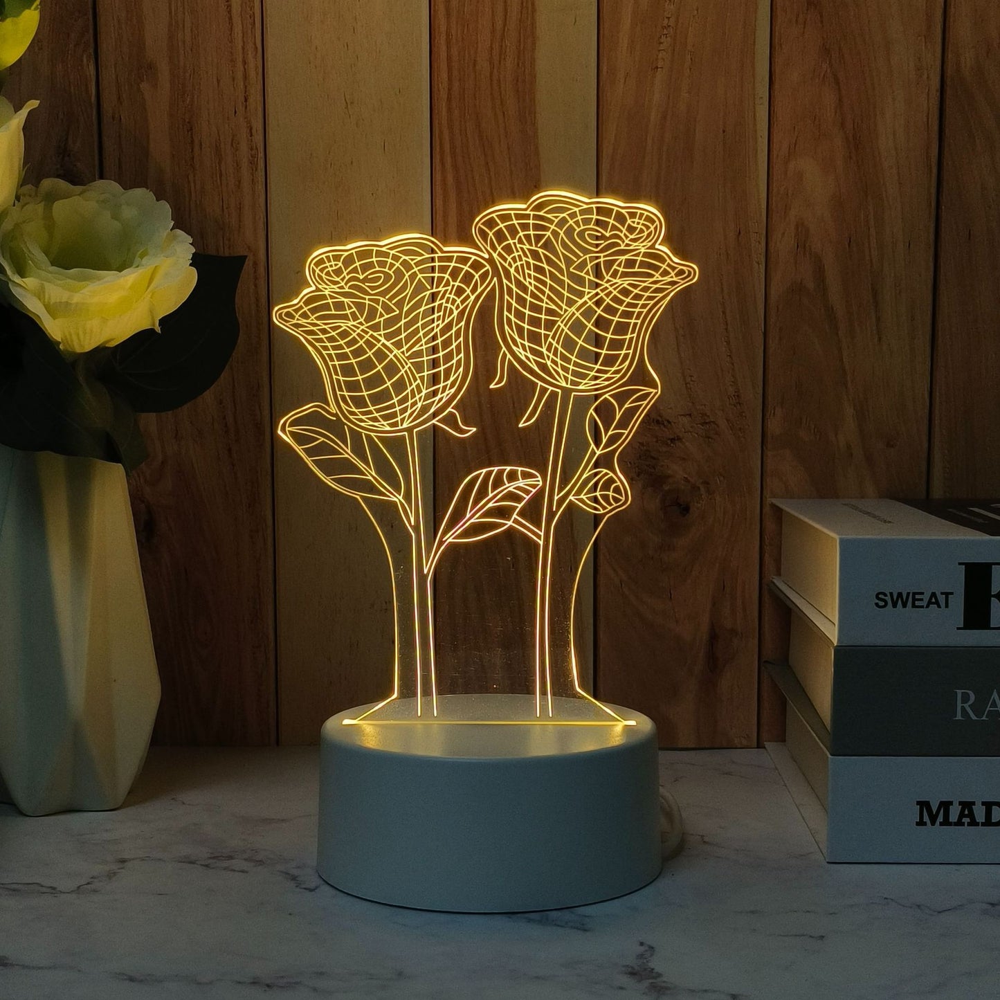 Cross-Border Creative3d Night Light Acrylic Board Internet Celebrity Hot-Selling Bedside Lamp Remote Control3d Nezha Night Light Ambient Light