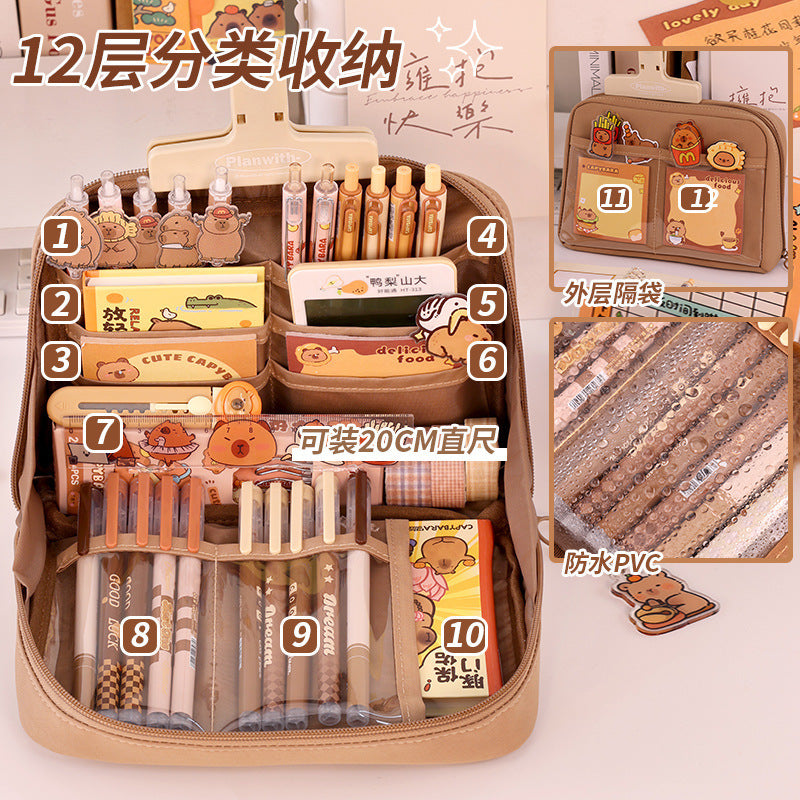 Back-to-School Season Stationery Box for Elementary School Students with a High-End Feel12Layer Pencil Case ins High-Quality Multi-Functional Stationery Bag Pencil Case http://detail.1688.com/offer/965484230964.html