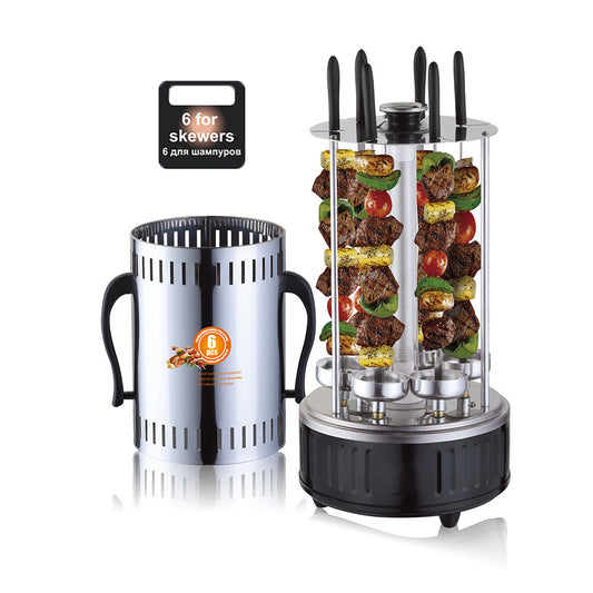 European Standard Cross-Border BBQ Grill Skewer Machine Household Multifunctional Grilling and Frying Integrated Smokeless Charcoal Grill