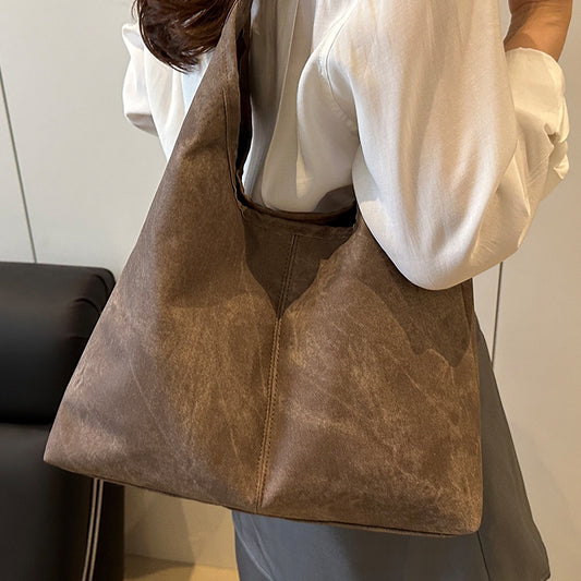 European and American Style Large Capacity Women's Bag2025Summer New Fashionable Single Shoulder Tote Bag Casual Underarm Bag