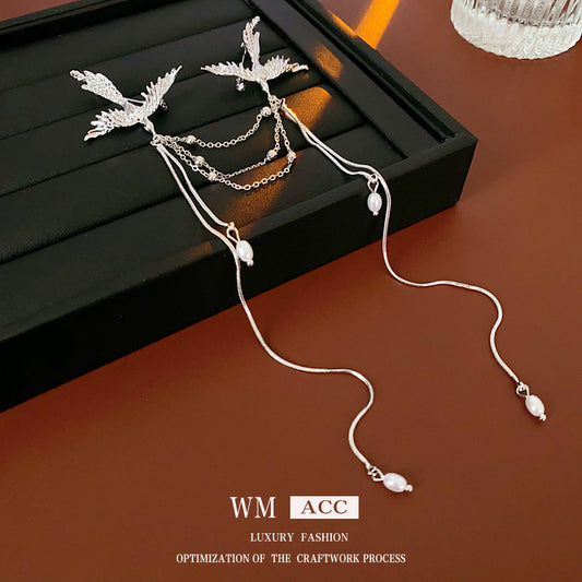 New Chinese Style Phoenix Pearl Tassel Brooch Chinese Style New Fashion Brooch Niche Versatile Exquisite Pin Accessory