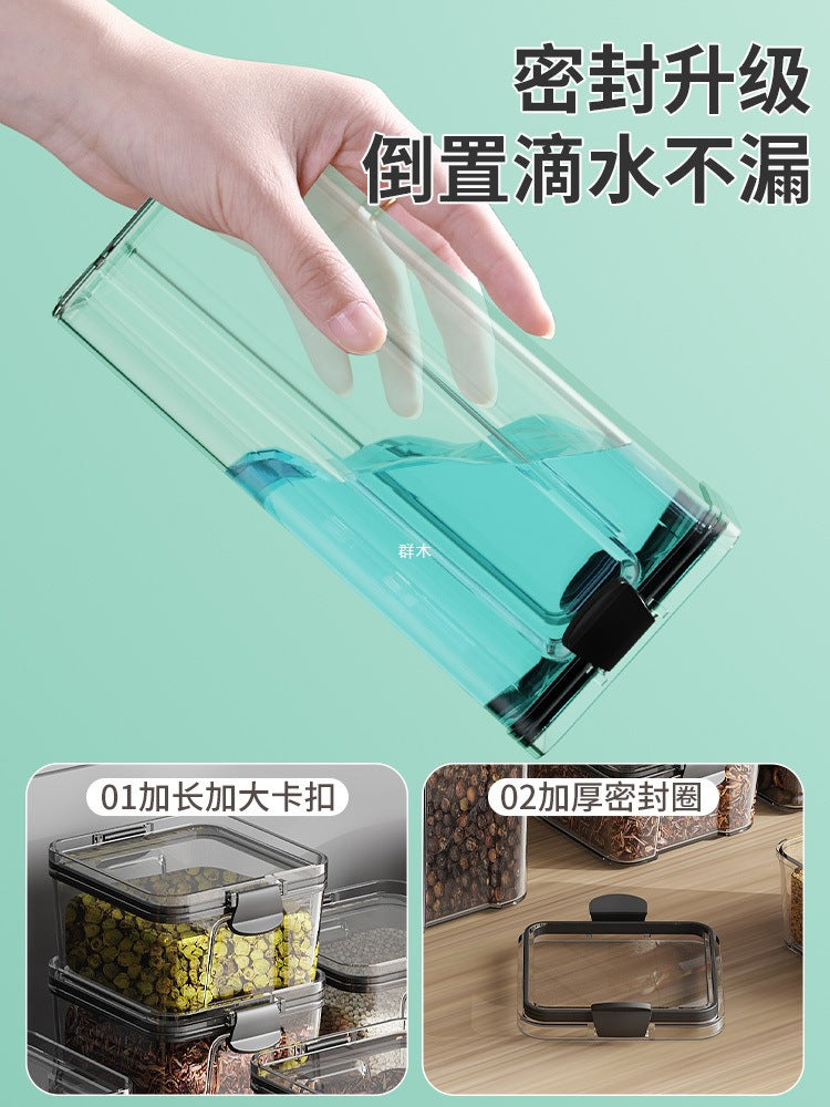 Sealed Jar for Dried Fruits, Spices, Grains, Refrigerator Fresh-Keeping Storage Box, Kitchen Food-Grade Beans, Noodles Storage Jar