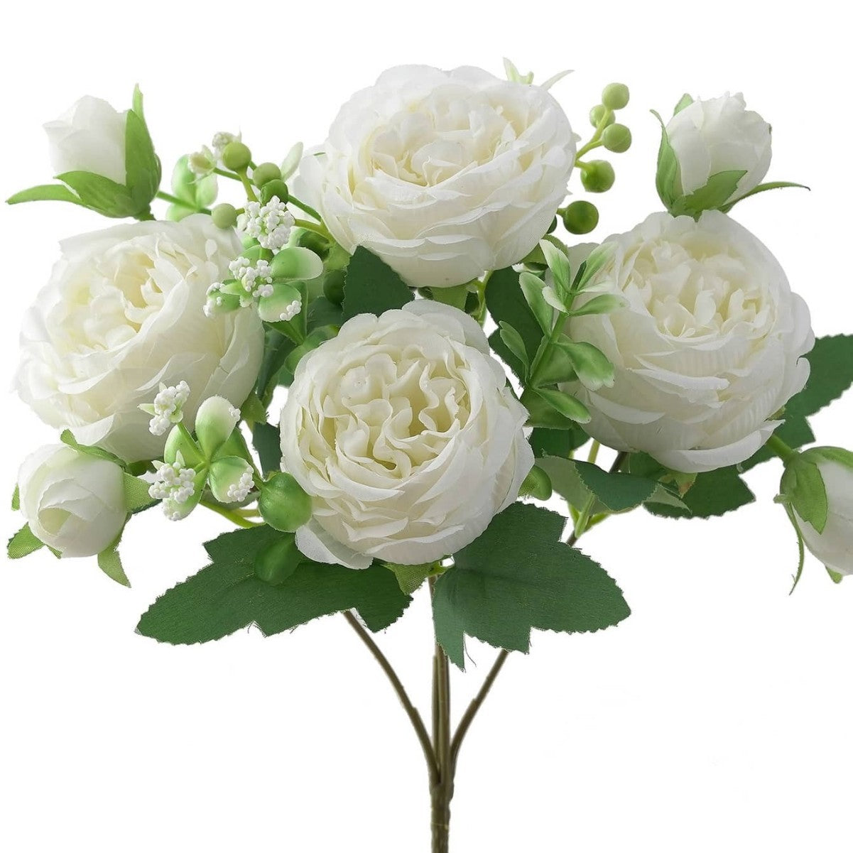 Artificial Bouquet Persian Rose5Head Bouquet Persian Rose Artificial Flower Wedding Arrangement Bride Handheld Flower Furniture Display
