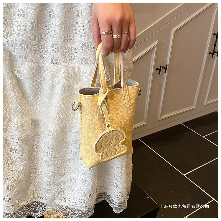 Women's Bag Single Shoulder Crossbody Bag Versatile Handbag New Simple Style Basket Fashionable Spring2025Fashion
