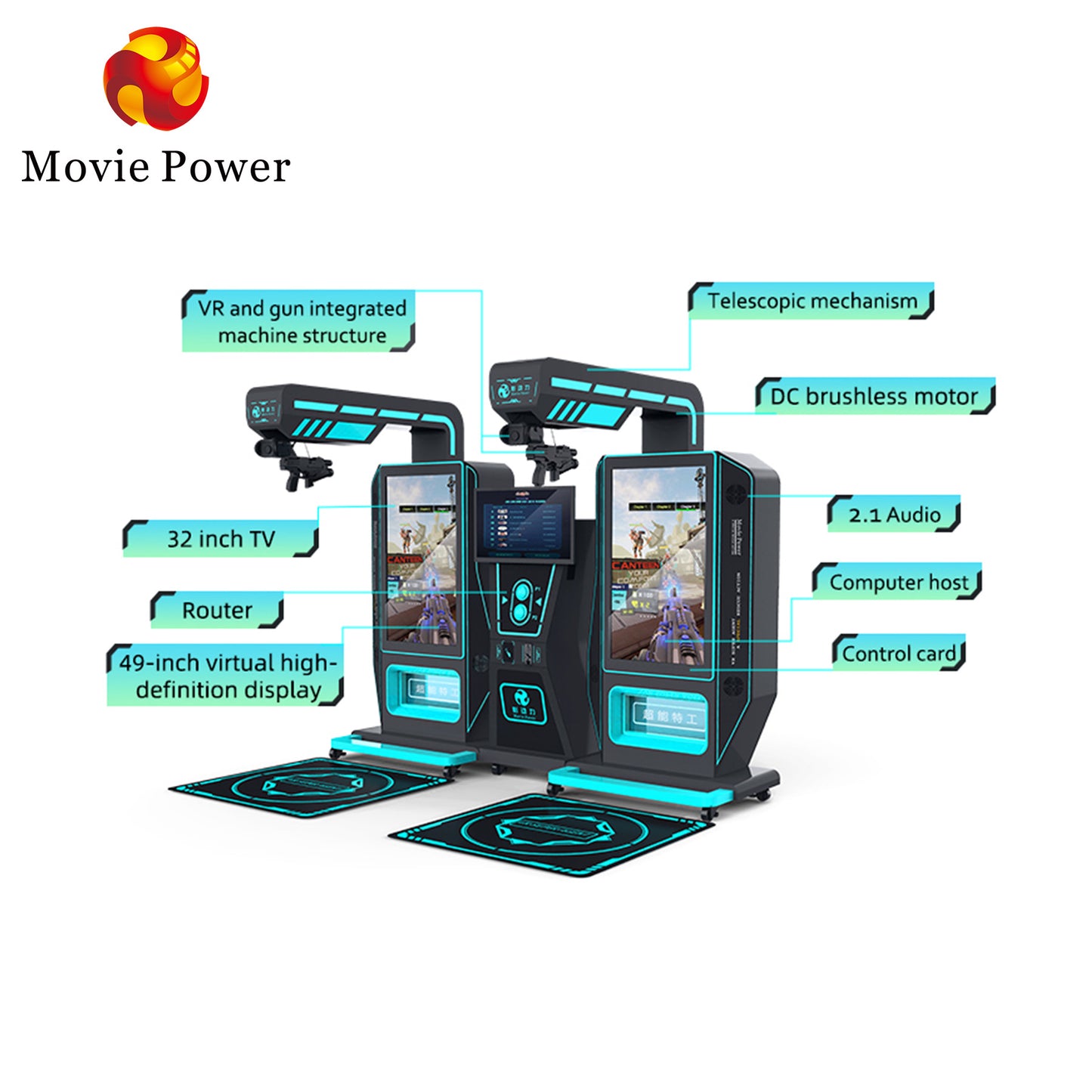 Shadow Power Cross-Border vr Game console integrated machine coin-operated shooting VR Game City Entertainment Equipment Panyu Amusement Factory