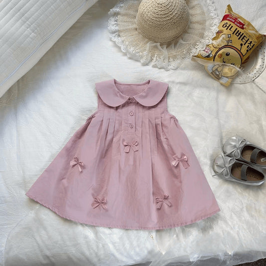 Girls' Summer Dress2024New Baby Girl Vest Dress Toddler Summer Floral Dress Children's Princess Dress