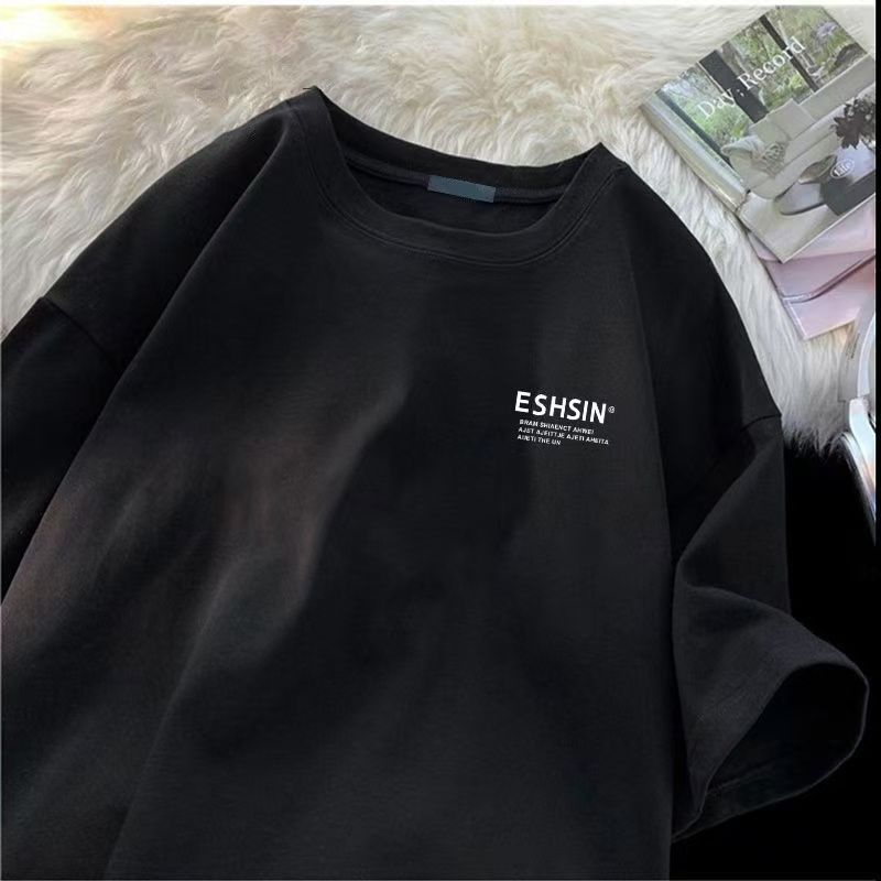 Men's Short Sleeve t T-shirt Ice Silk Short Sleeve Men T T Shirt Summer round Neck Bottoming Shirt Casual All-Matching and Handsome Short t Men's T-shirt