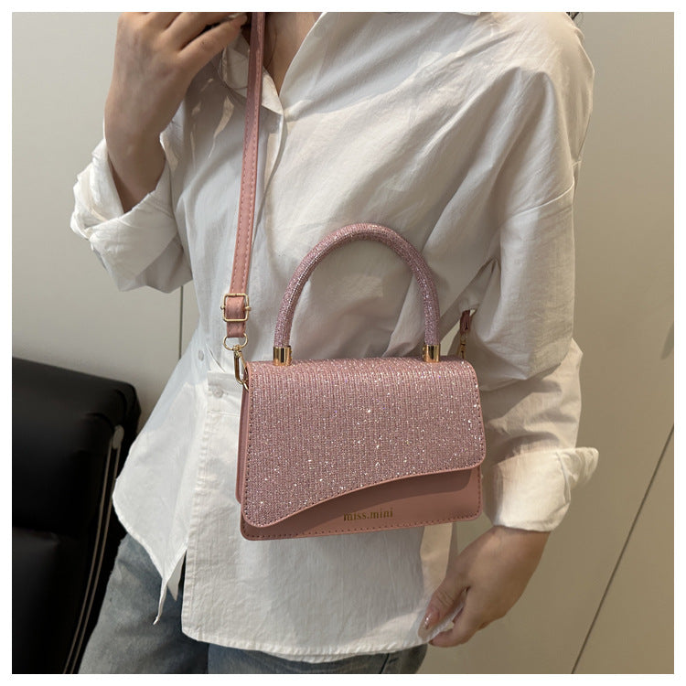 Women's New Bag2025Spring Fashion Light Luxury High-End Diamond-Studded Bag Simple Crossbody Bag for Women Large Capacity Hot Sale