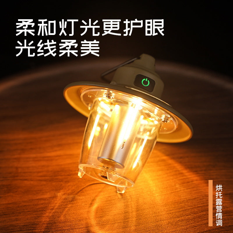New Retro Camping Lantern Handheld Lantern Outdoor Camping Retro Lantern Lighting Lantern Rechargeable Tent Lantern Camp Lantern Wholesale
