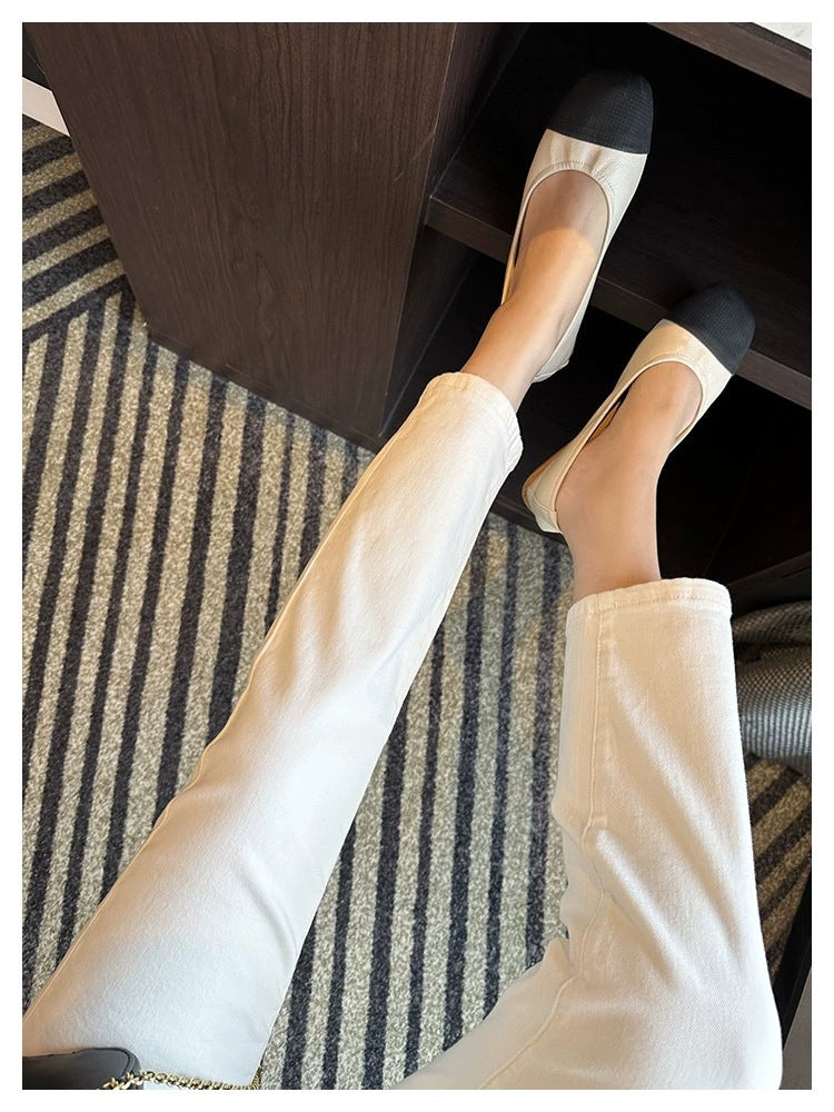 Thin and Soft Mask Pants!Summer Thin Jeans for Women Slimming Petite Nine-point Narrow Straight-leg Pants