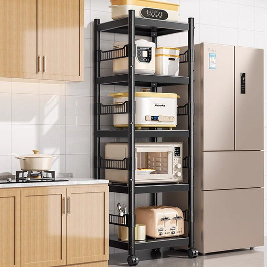 Kitchen Gap Storage Rack Multifunctional Kitchen Storage Rack Microwave Oven Multi-layer Gap Floor-standing Pot Storage Rack