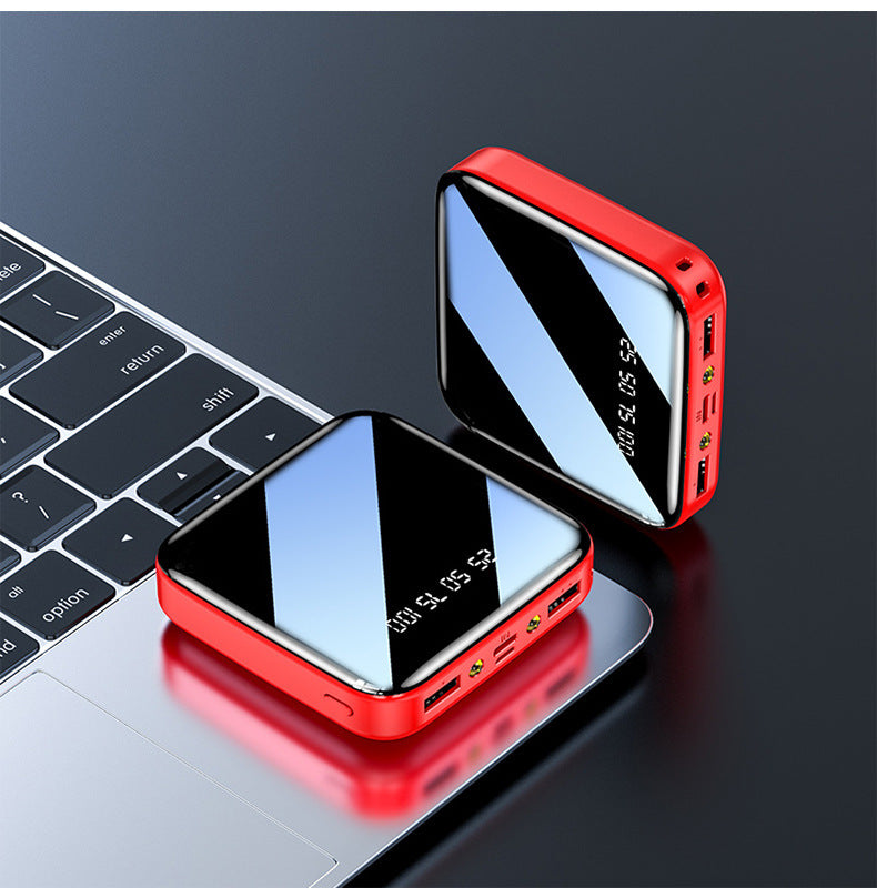 3C Certified Cross-Border Mirror Mini Power Bank20000mAh Portable Power Bank Gift Printing logo