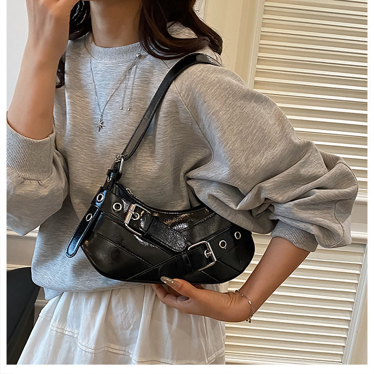 Women's Bag2025New Bag Niche Texture Baguette Bag Retro Underarm Bag Versatile ins Trendy Single Shoulder Crossbody Bag