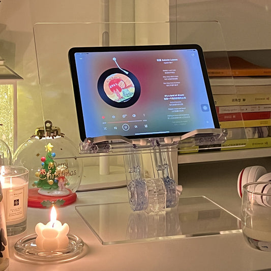 Xiaohongshu Blogger's Upgraded Version Retractable Acrylic Transparent Reading Stand Book Stand ipad Tablet computer stand