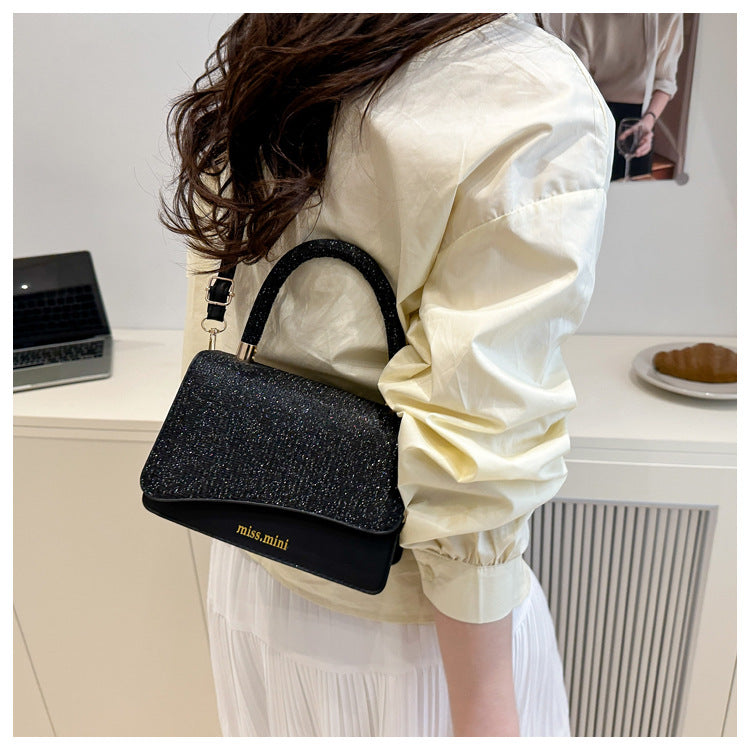 Women's New Bag2025Spring Fashion Light Luxury High-End Diamond-Studded Bag Simple Crossbody Bag for Women Large Capacity Hot Sale