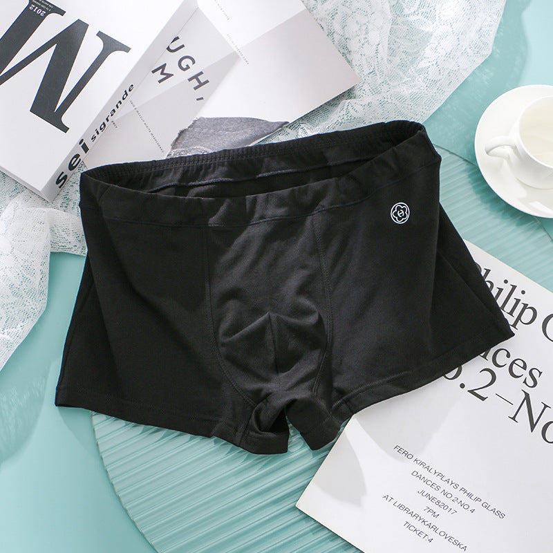Huajie Long Solid Color Cotton Underwear Men's Underwear Slim Fit Boxer Briefs Simple Breathable Men's Comfortable Boxer Briefs Wholesale http://detail.1688.com/offer/783105309256.html