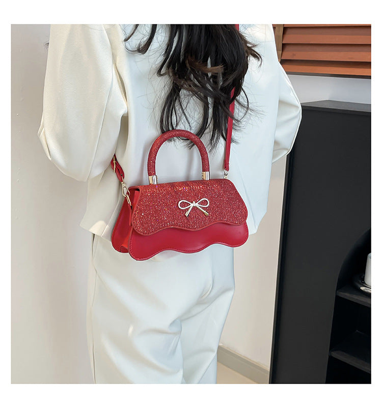Fashion Trend Casual Simple Texture Baguette Bag2025Summer new style women's personalized shoulder crossbody bag