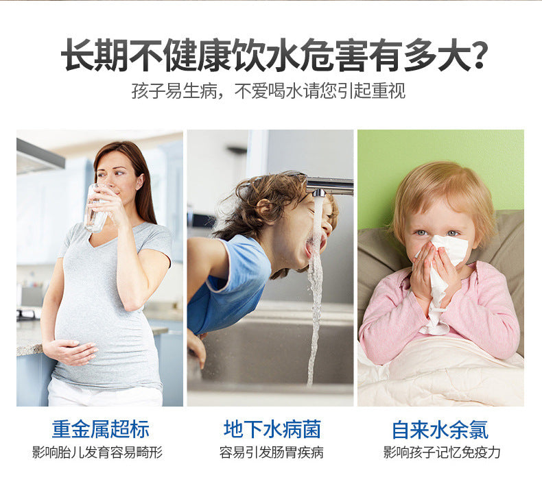 Yikai Steve Household Kitchen Filter Stainless Steel Countertop Direct Drinking Water Purifier Faucet Filter
