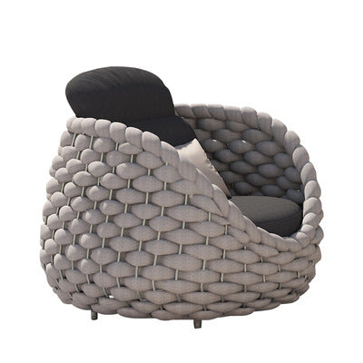 Nordic Courtyard Garden Rattan Sofa Designer Outdoor Open Balcony Leisure Furniture Sales Office Outdoor Rattan Chair