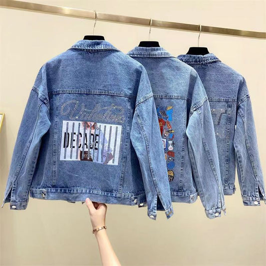 Spring and Autumn Foreign Trade Cross-Border Women's Denim Shirt Trendy Brand Korean Version Street Style Denim Top Women's Export Miscellaneous Denim Jacket