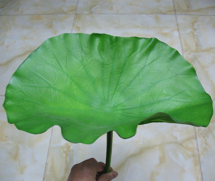 PU Lotus Leaf with Stem Artificial Lotus Leaf Lotus Bud Lotus Pod Chinese Countryside Style Buddhist Hall Decorative Flower Directly from Manufacturer