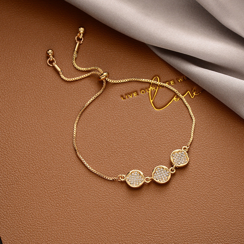 Korean Versatile Pearl Bracelet for Women ins Niche Style High-End Titanium Steel Bracelet Couple Bracelets Wholesale
