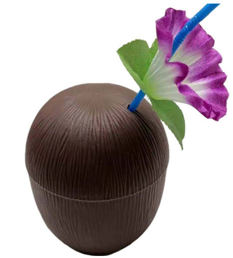 Amazon Hawaiian Party Decoration500ml Coconut Cup Hibiscus Fruit Cup Pineapple Cup Beverage Cup