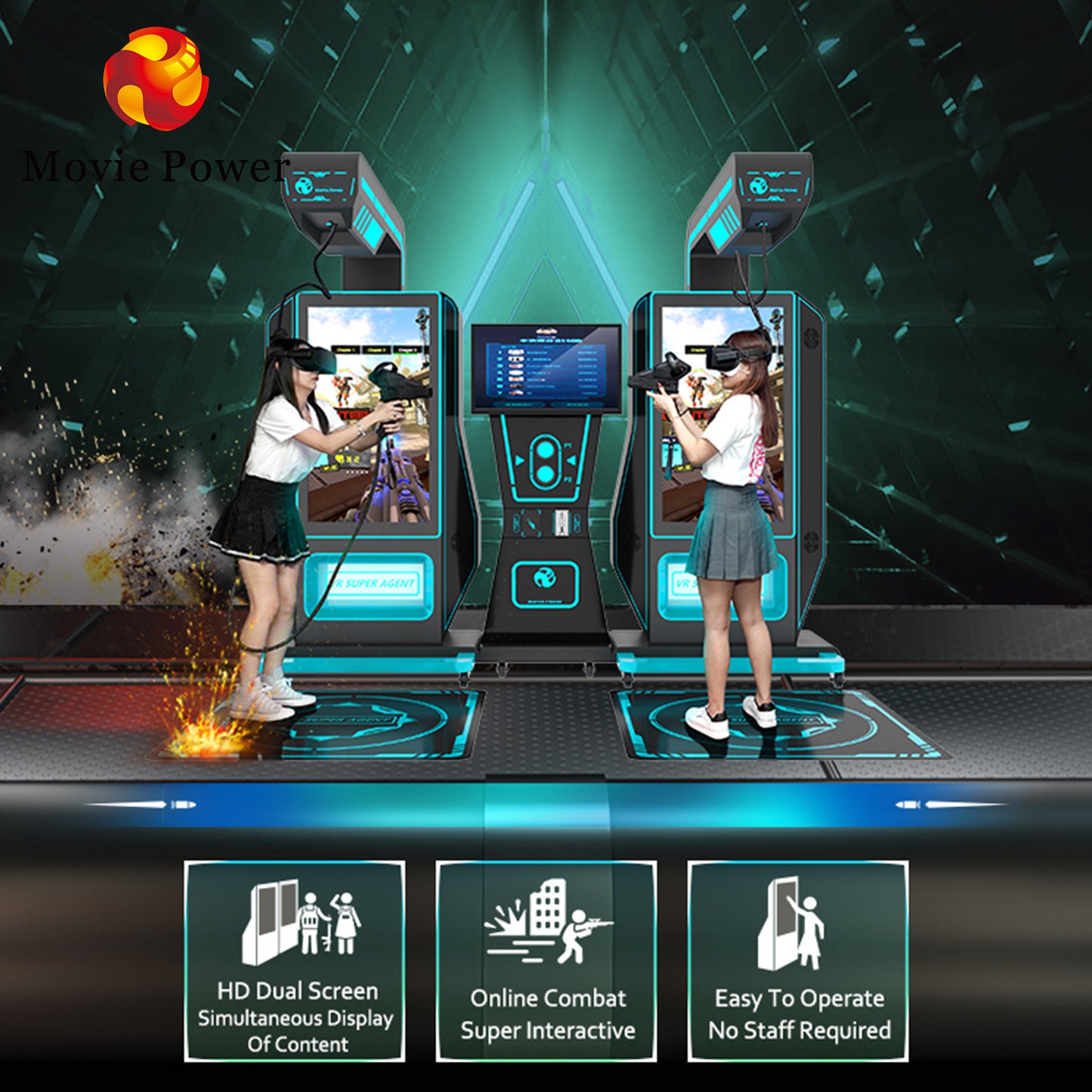 Shadow Power Cross-Border vr Game console integrated machine coin-operated shooting VR Game City Entertainment Equipment Panyu Amusement Factory
