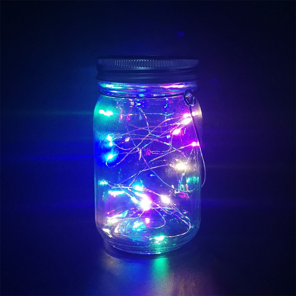 Cross-border hot Solar Light Pineapple Iron Lantern led Copper Wire Light String Outdoor Waterproof Garden Decoration Hanging Lamp